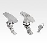 Forgóreteszek, nemesacél, T-fogantyúval 1.4401, zárható, házátmérő 32 mm