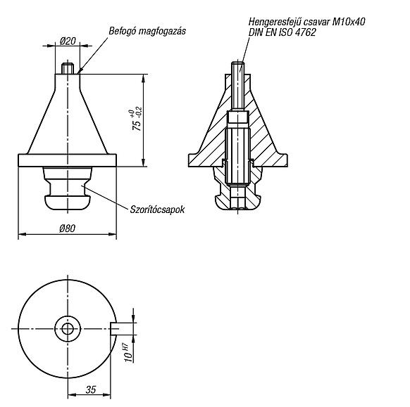 UNILOCK 5 tengelyes befogó adapterek rendszerméret 80 mm
