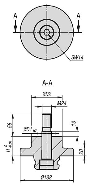 UNILOCK 5 tengelyes szűkítő adapterek rendszerméret 138 mm