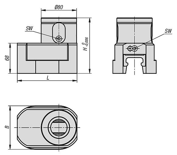 UNILOCK 5 tengelyes alapmodul VARIO 80 mm-es rendszerméret