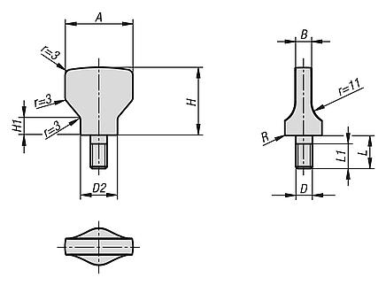 Szárnyas csavarok Freudenberg Process Seals Hygienic USIT® tömítőalátétekhez